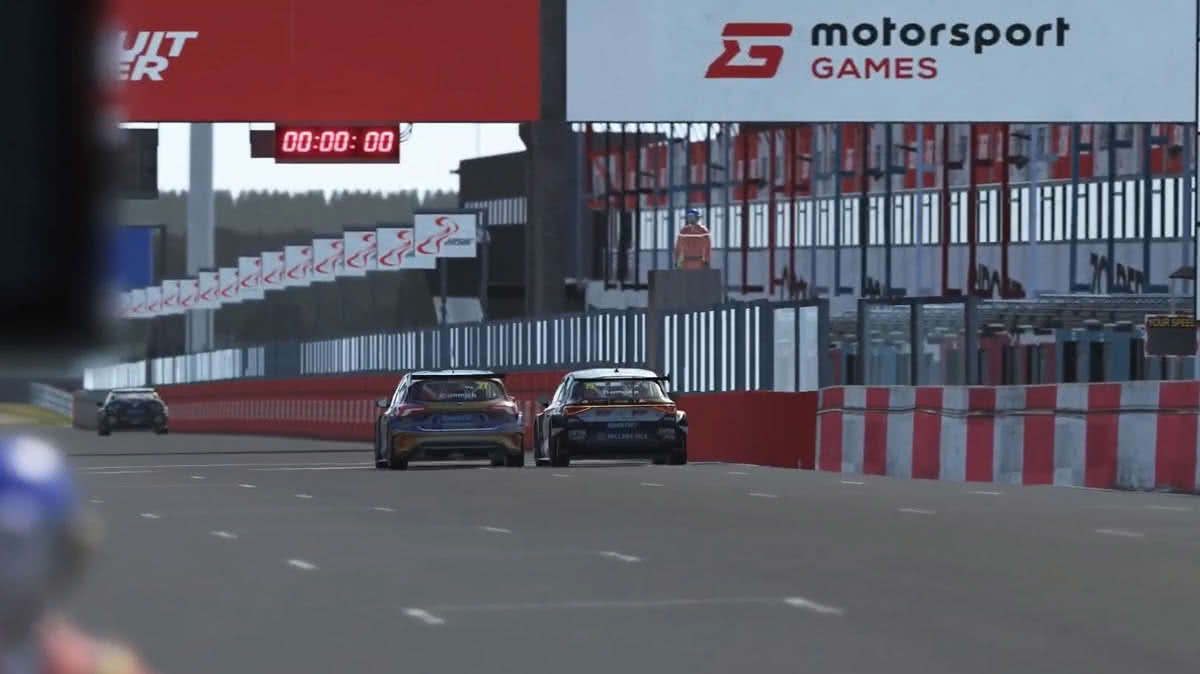 Circuit Zolder start/finish line - rFactor 2 in-game shot