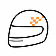 Driver profile helmet icon