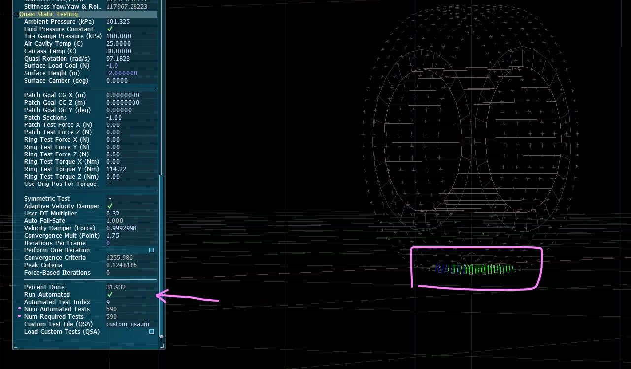 tTool running automated tests with progress indicator