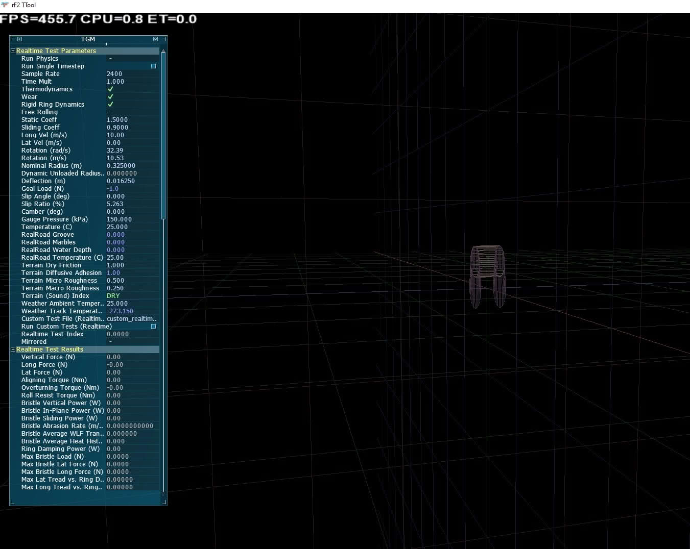 tTool green GUI interface loaded