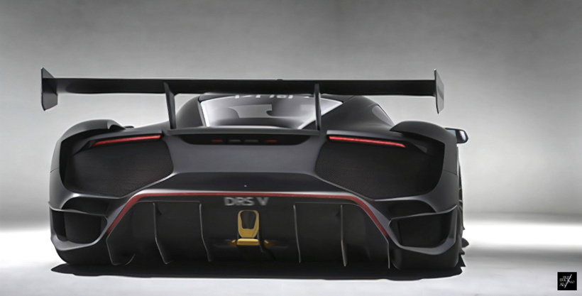 Valac V12 GT2 Concept Car - Rear view showing fender intakes